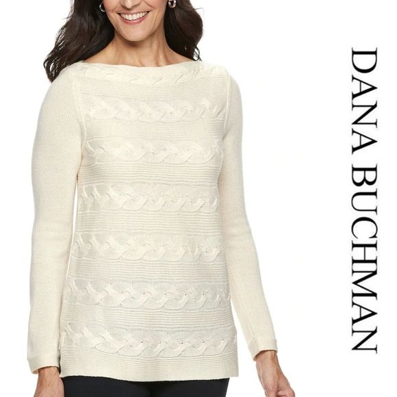 Dana Buchman Sweaters - DANA BUCHMAN BNWT Cable Long Sleeve Sweater LARGE